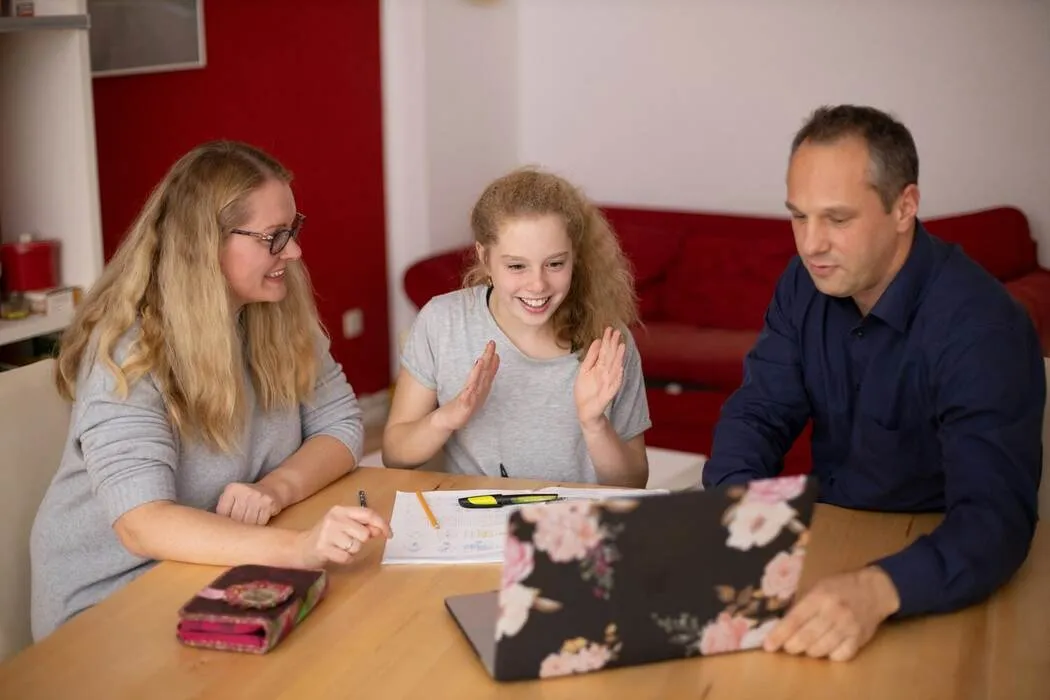 Family studying